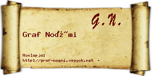 Graf Noémi névjegykártya